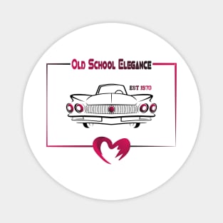 Old School Elegance classic car vintage 1970 lovers Magnet